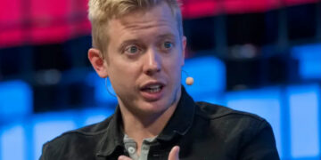 Steve Huffman, CEO of Reddit, delivers remarks on ‘Redesigning Reddit’ during the Web Summit in Lisbon, Portugal, Nov. 8, 2017. Horacio Villalobos | Corbis | Getty Images