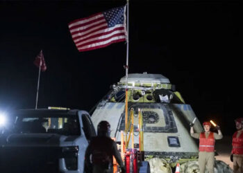 Back where it belongs. Photo: Aubrey Gemignani/NASA (Getty Images)