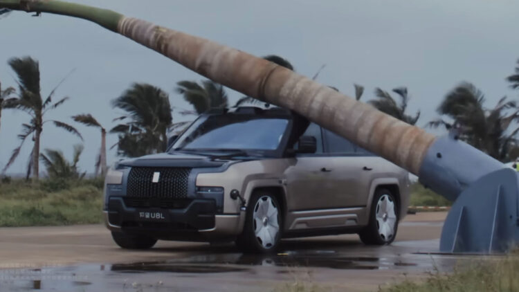 BYD Dropped a Tree on Their Car as a Flex